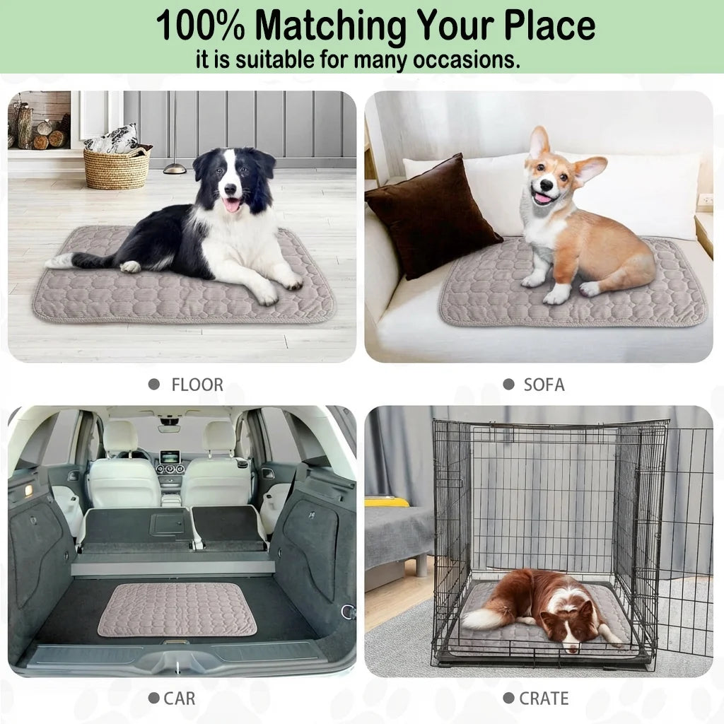 Large Dog Crate Bed Dog Crate Pad Washable Dog Bed Mat for Crate Mats for Dog Cage Mat Dog Kennel Pad Dog Kennel Mat Dog Crate Liner Dog Beds for Large Dog,48" X 36"