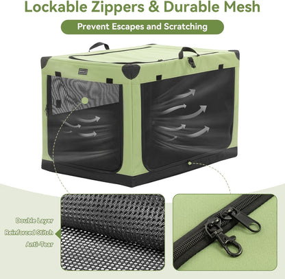 Portable Soft Collapsible Dog Crate for Indoor and Outdoor Soft-Sided Crate