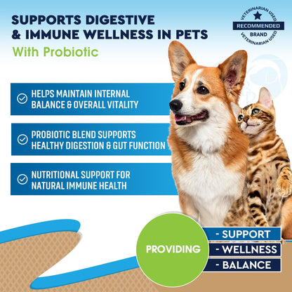 Natural Intestinal Defense for Dogs & Cats – Herbal Cleanse with Black Walnut & Probiotic – Promotes Healthy Gut & Flora Balance – Advanced Broad Spectrum Formula