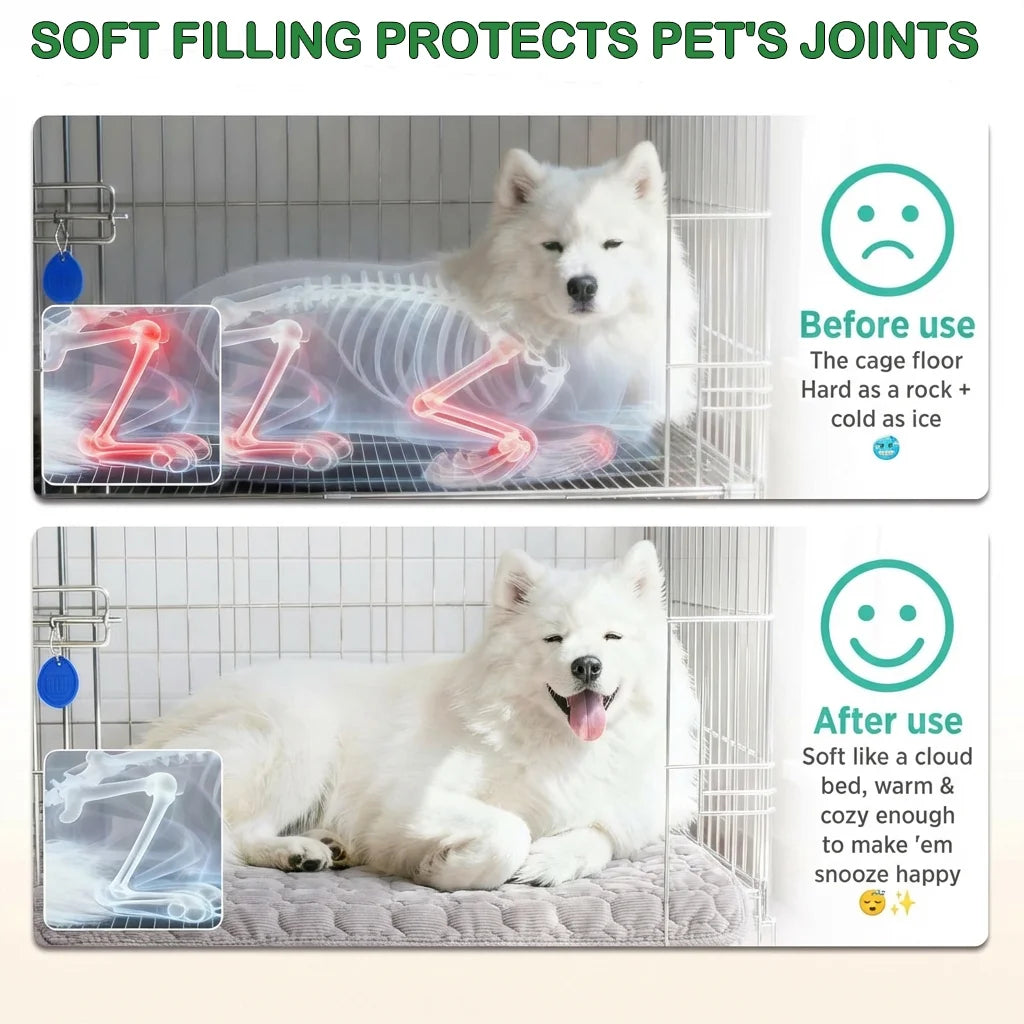 Large Dog Crate Bed Dog Crate Pad Washable Dog Bed Mat for Crate Mats for Dog Cage Mat Dog Kennel Pad Dog Kennel Mat Dog Crate Liner Dog Beds for Large Dog,48" X 36"